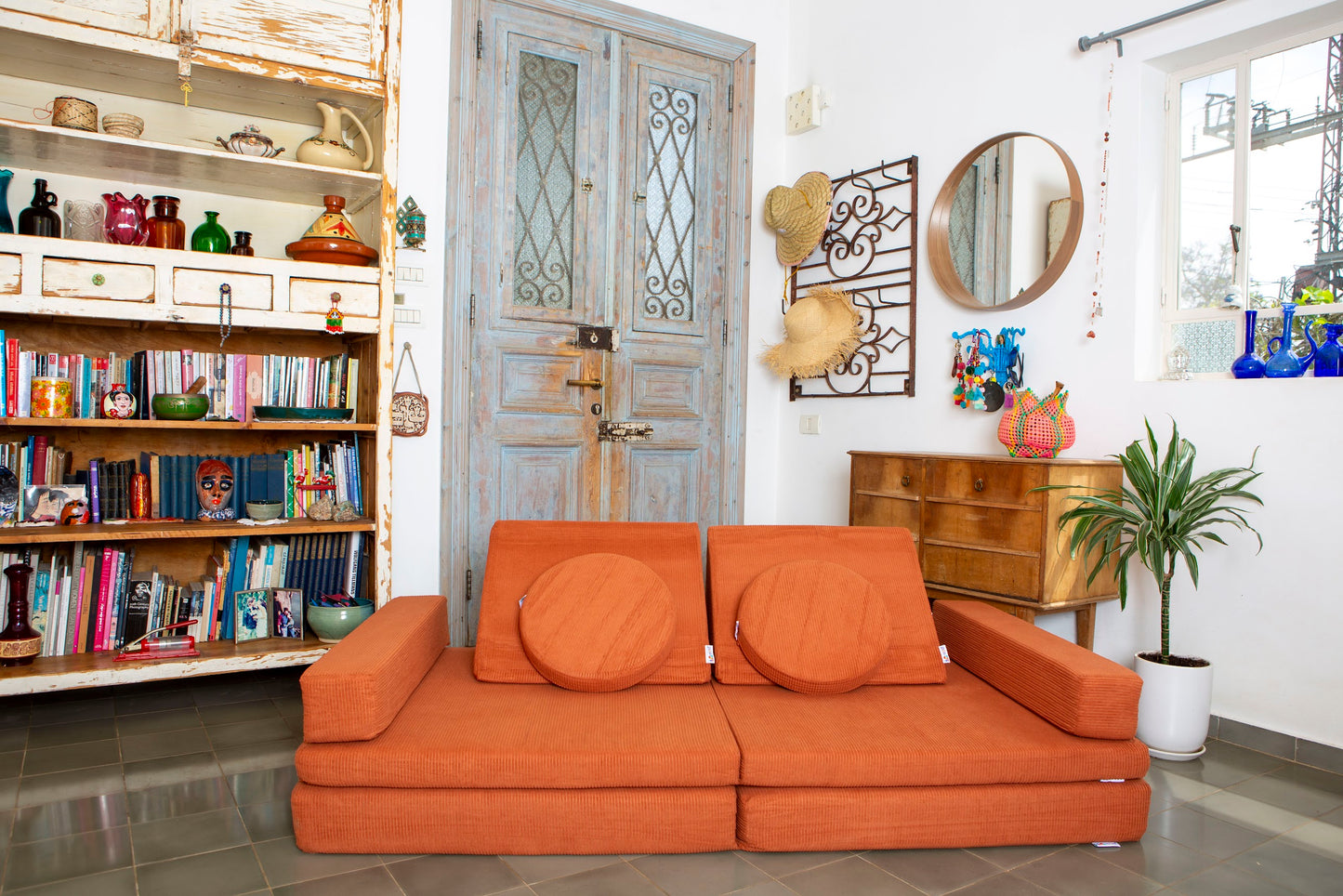 סט בדים ספפי בגודל רגיל קורדרוי טרקוטה מדברי