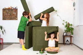 סט בדים ספפי בגודל רגיל קורדרוי ירוק זית