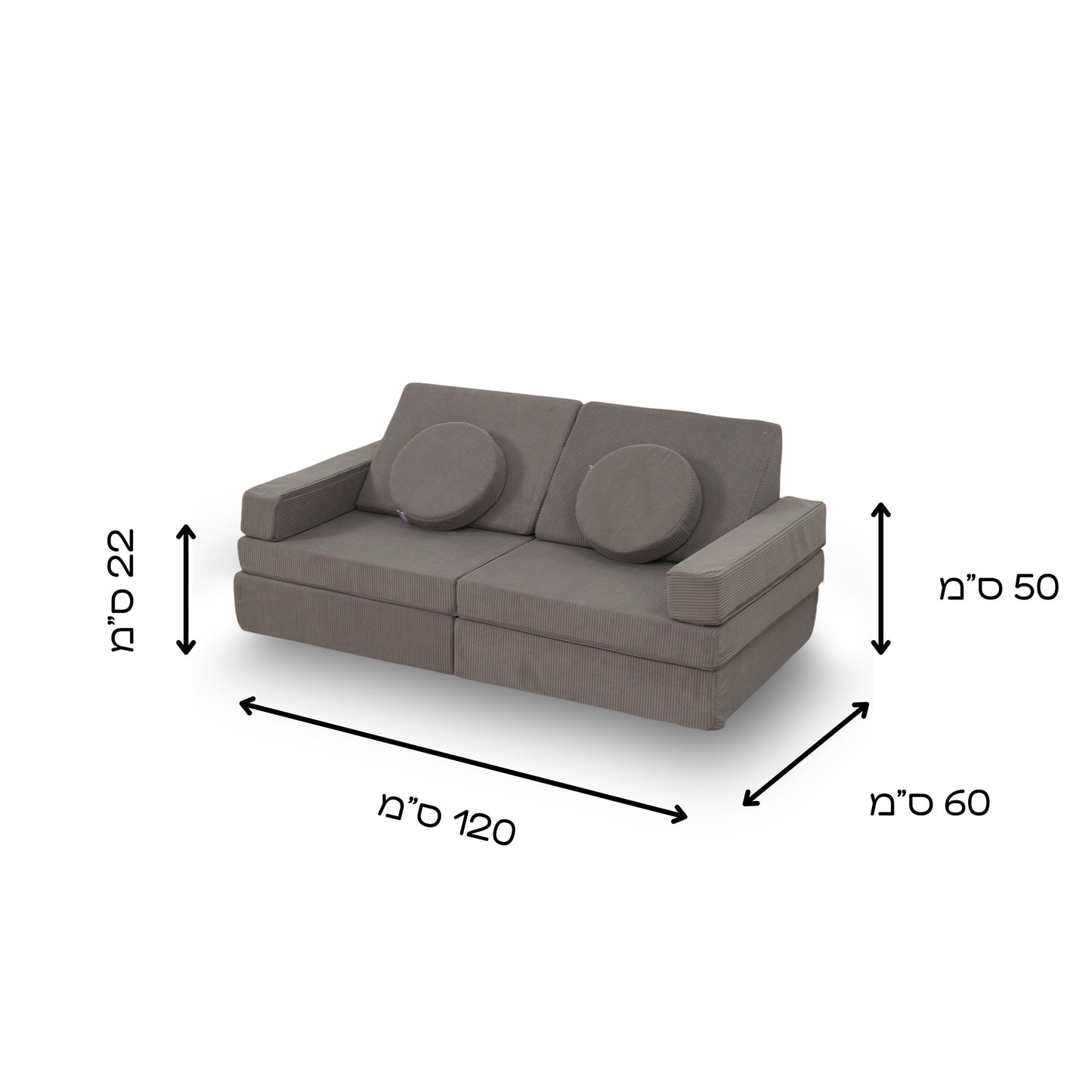 מיני ספפי אפור מעלף